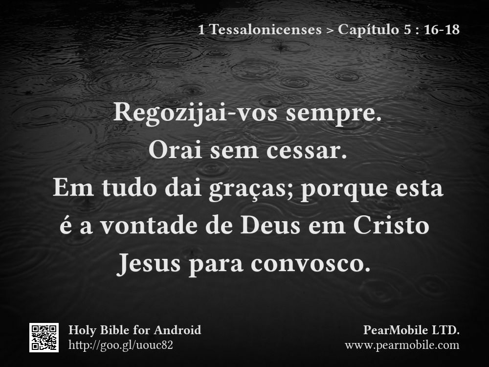 1 Tessalonicenses, Capítulo 5:16-18